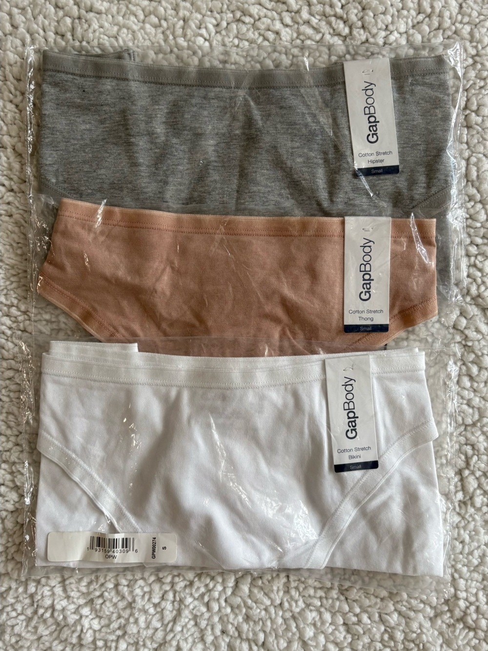 Girls' Cotton Stretch Briefs - White, Pink, Gray - 3-Pack